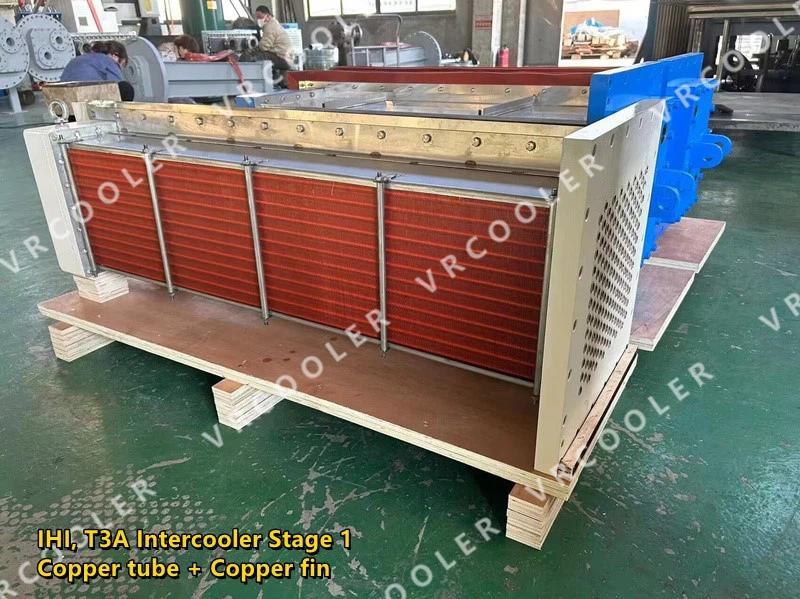 INTER COOLER FOR IHI T3A Intercooler Stage 1 Copper tube Copper fin 1 INTER COOLER FOR IHI T3A Intercooler Stage 1 Copper tube Copper fin 1